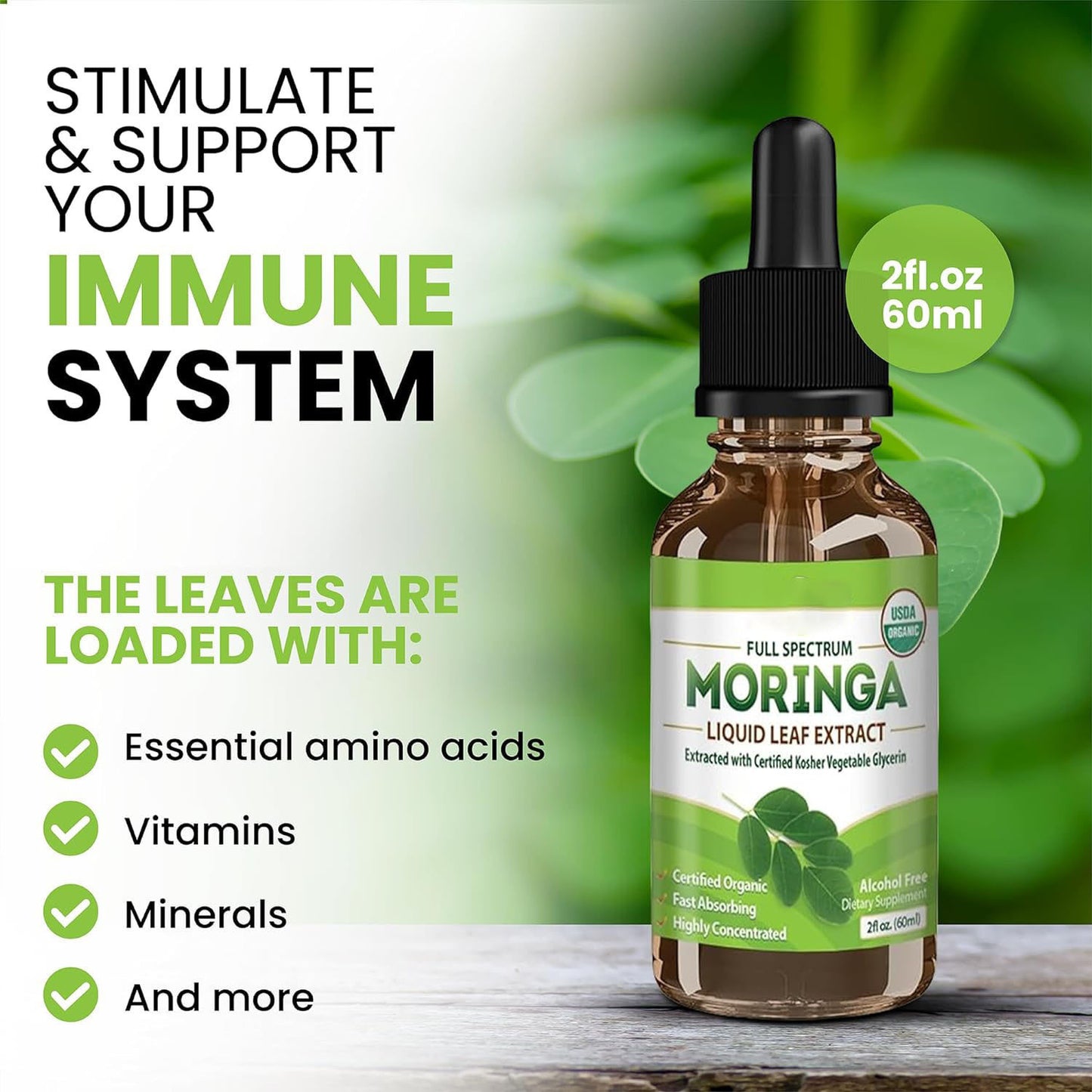 [Premium Original] FULLSPECTRUM Moringa Leaf Drops (Weight Loss Detox, Metabolism, Anti-Inflammatory Slimming)