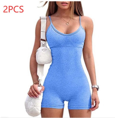 SOPHIA Low-Cut Romper Tights (Compression, Yoga, Gym, Athleisure, Fashion)