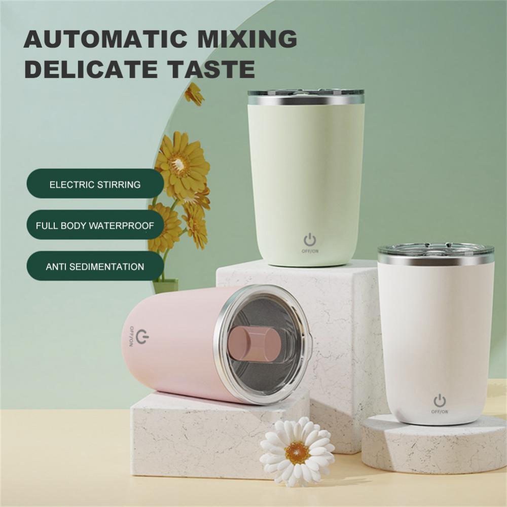 [Premium Original] NUTRI Self Stirring Portable Mug (Coffee, Milkshake, Juice Mixing, Lazy Rotating, Magnetic Stirring)