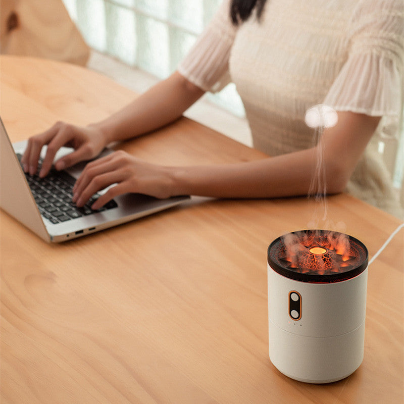 DESIREE Volcanic Flame Aroma Diffuser (Essential Oils, USB Portable, Jellyfish Air Humidifier, Night Light, Lamp Fragrance, Humidifier)