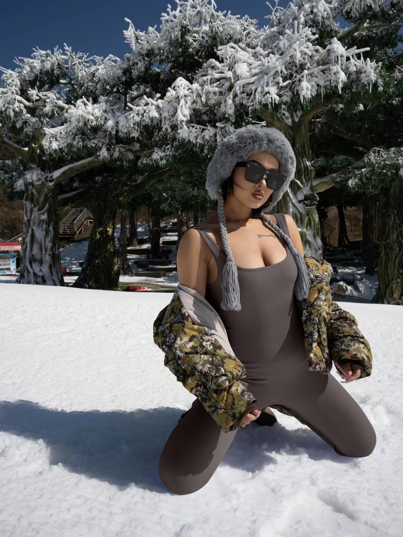 SOPHIA Jumpsuit Tights (Compression, Yoga, Gym, Athleisure, Fashion)