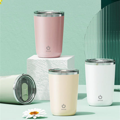 [Premium Original] NUTRI Self Stirring Portable Mug (Coffee, Milkshake, Juice Mixing, Lazy Rotating, Magnetic Stirring)
