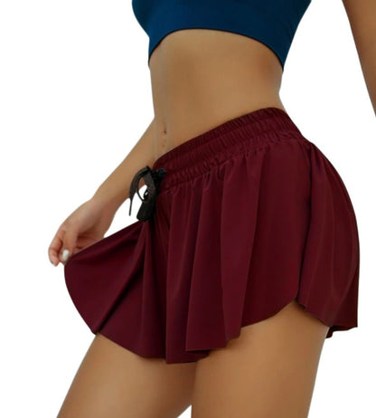 NUDE Yoga Skirt Shorts (Breathable, Safety Shorts, Gym Skirt, Active Leisure)