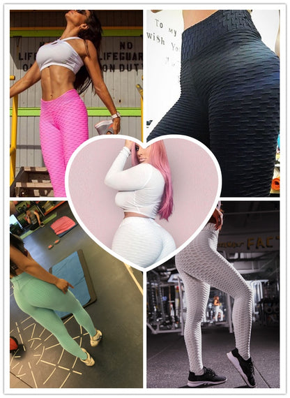 ANACONDA Plaid Scrunch Leggings (Same Prize for all Sizes, Butt-Lifting, Yoga Pants, Gym Compression Tights, Seamless High Waist, Breathable Slim-Fit)