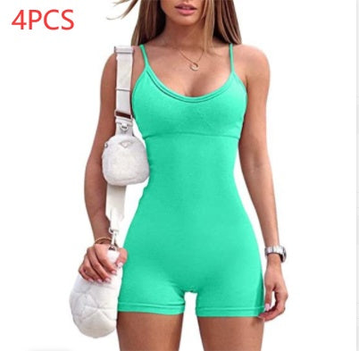 SOPHIA Low-Cut Romper Tights (Compression, Yoga, Gym, Athleisure, Fashion)