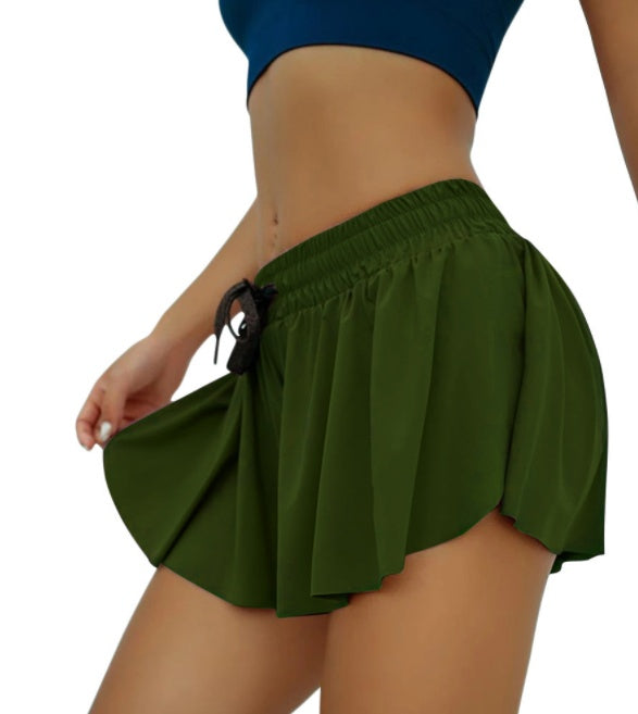 NUDE Yoga Skirt Shorts (Breathable, Safety Shorts, Gym Skirt, Active Leisure)