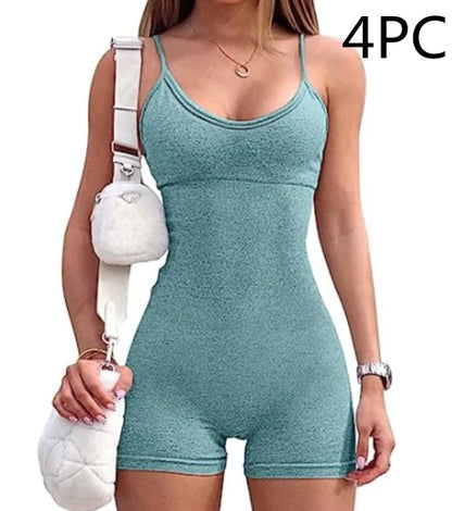 SOPHIA Low-Cut Romper Tights (Compression, Yoga, Gym, Athleisure, Fashion)