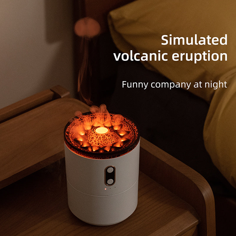 DESIREE Volcanic Flame Aroma Diffuser (Essential Oils, USB Portable, Jellyfish Air Humidifier, Night Light, Lamp Fragrance, Humidifier)