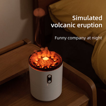 DESIREE Volcanic Flame Aroma Diffuser (Essential Oils, USB Portable, Jellyfish Air Humidifier, Night Light, Lamp Fragrance, Humidifier)