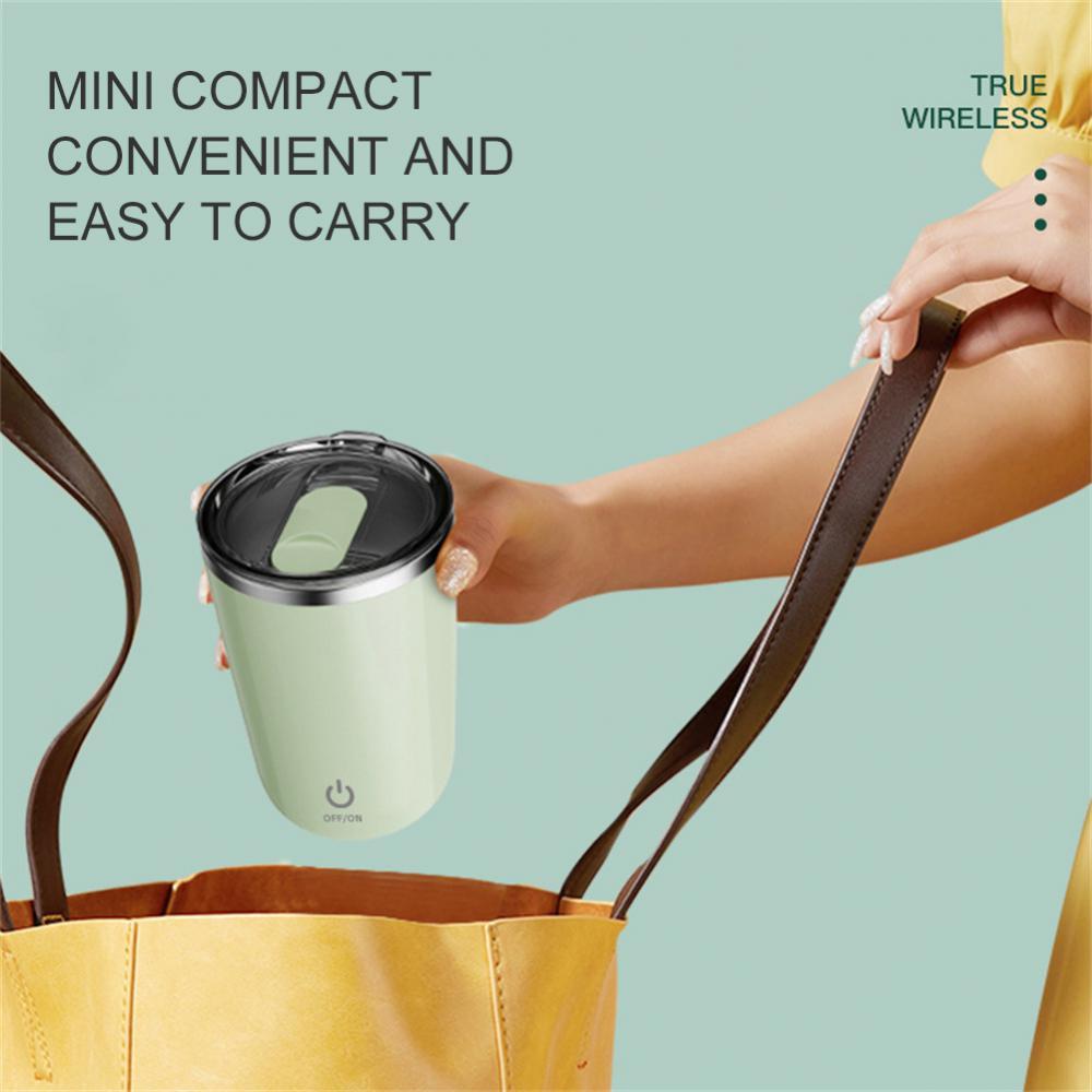[Premium Original] NUTRI Self Stirring Portable Mug (Coffee, Milkshake, Juice Mixing, Lazy Rotating, Magnetic Stirring)
