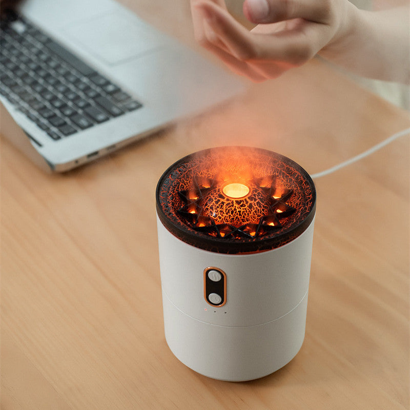 DESIREE Volcanic Flame Aroma Diffuser (Essential Oils, USB Portable, Jellyfish Air Humidifier, Night Light, Lamp Fragrance, Humidifier)