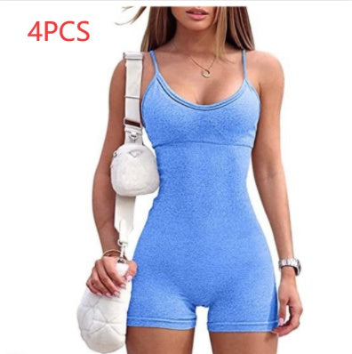 SOPHIA Low-Cut Romper Tights (Compression, Yoga, Gym, Athleisure, Fashion)