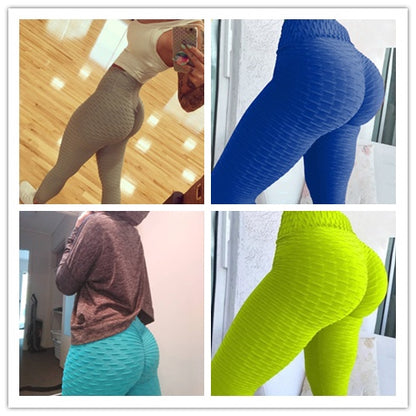 ANACONDA Plaid Scrunch Leggings (Same Prize for all Sizes, Butt-Lifting, Yoga Pants, Gym Compression Tights, Seamless High Waist, Breathable Slim-Fit)