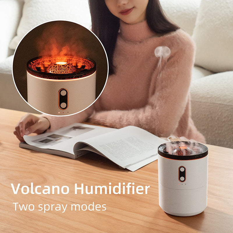 DESIREE Volcanic Flame Aroma Diffuser (Essential Oils, USB Portable, Jellyfish Air Humidifier, Night Light, Lamp Fragrance, Humidifier)