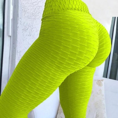 ANACONDA Plaid Scrunch Leggings (Same Prize for all Sizes, Butt-Lifting, Yoga Pants, Gym Compression Tights, Seamless High Waist, Breathable Slim-Fit)