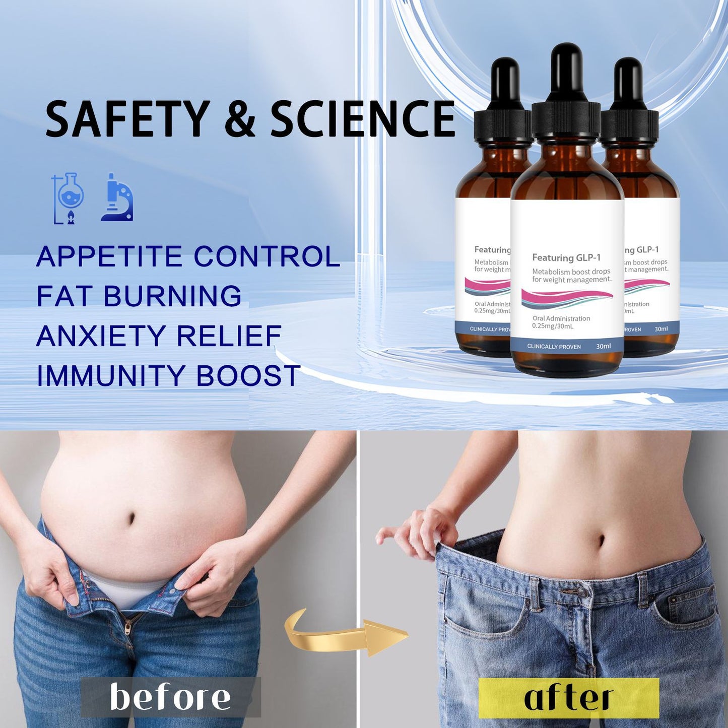 LAQUA GLP-1 Fat Burning Serum (Metabolic Fat Burner, Weight Loss, Science-backed)