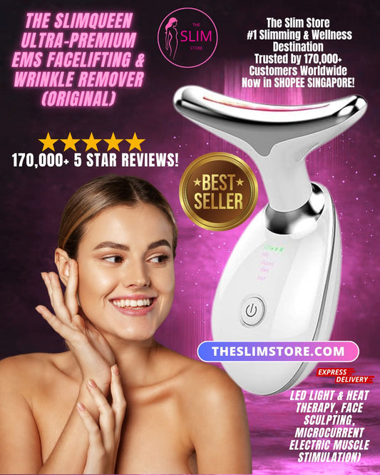 [Ultra-Premium Original] SLIMQUEEN Facelifting Wrinkle Remover (LED Proton Therapy, Face Slimming, Lymphatic Drainage, Electric Muscle Stimulation)