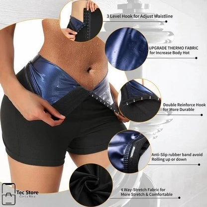 DIANA Waist Trainer Compression Shorts (Thermo Slimming, Yoga Pants, Gym Leggings, Seamless High Waist, Sauna Pants, Corset)