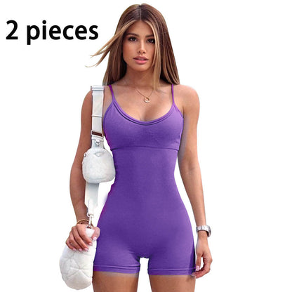 SOPHIA Low-Cut Romper Tights (Compression, Yoga, Gym, Athleisure, Fashion)