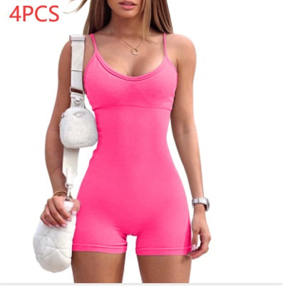 SOPHIA Low-Cut Romper Tights (Compression, Yoga, Gym, Athleisure, Fashion)