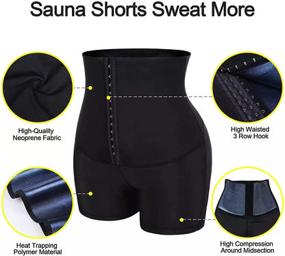 DIANA Waist Trainer Compression Shorts (Thermo Slimming, Yoga Pants, Gym Leggings, Seamless High Waist, Sauna Pants, Corset)